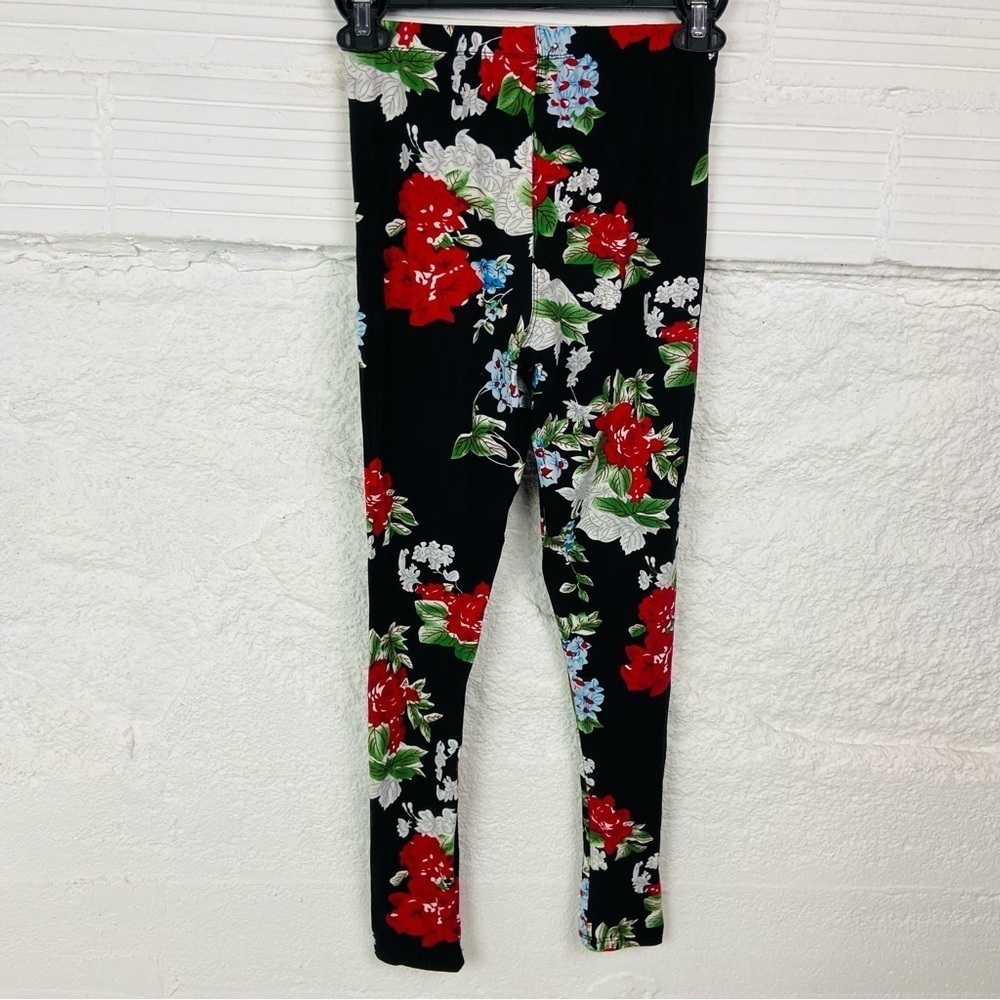 Agnes & Dora Leggings with Red and Blue Floral Design size small - Picture 7 of 13